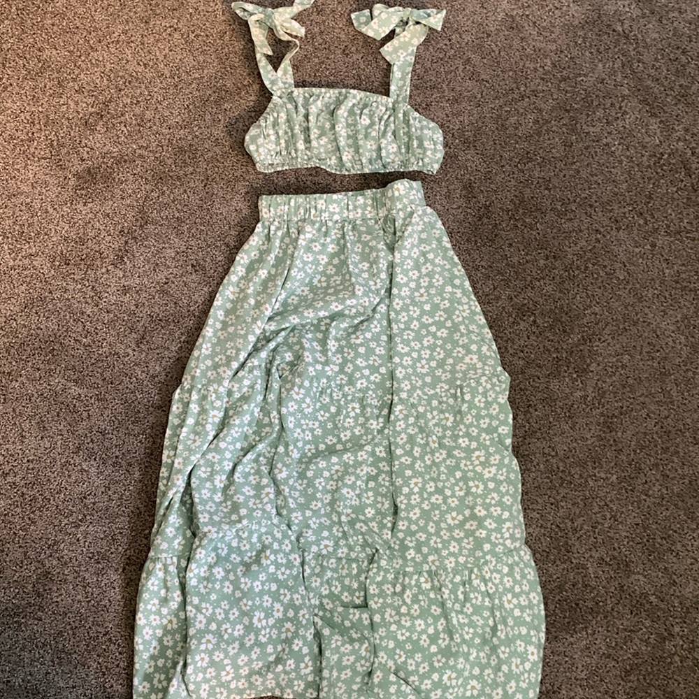 two piece skirt set